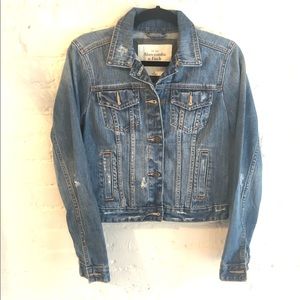 NWOT Abercrombie & Fitch Distressed Jean Jacket